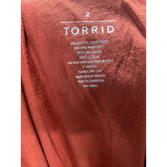 TORRID Orange Capri Leggings - Women's Size 2 - Picture 3 of 4